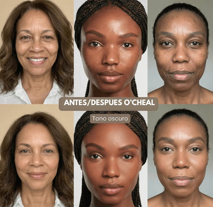 Base Coreana blanca O'cheal: Se adapta a tu piel. La cuida. La embellece.